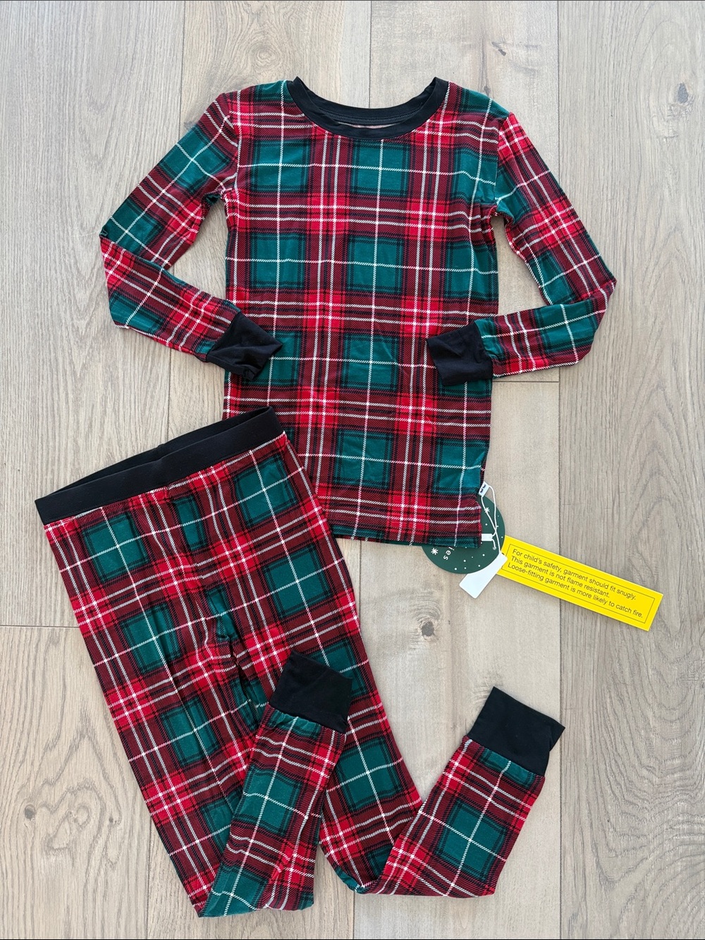 Little Sleepies Red & Green Plaid Long-Sleeve Pajama Set
